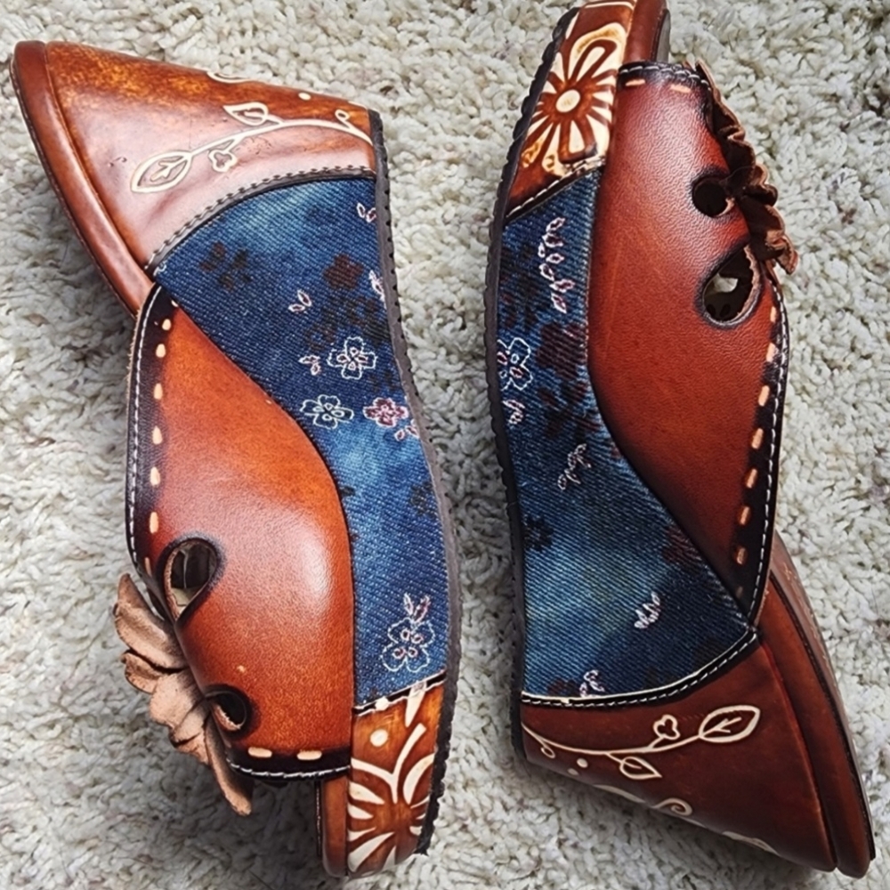L'artiste by Spring Step Velocity Wedge Size 8.5 Vacation Boho Travel